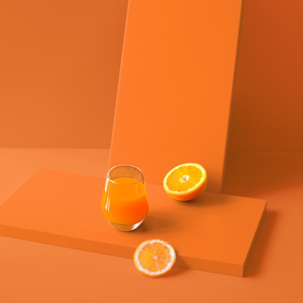 Orangefarbene Fronten