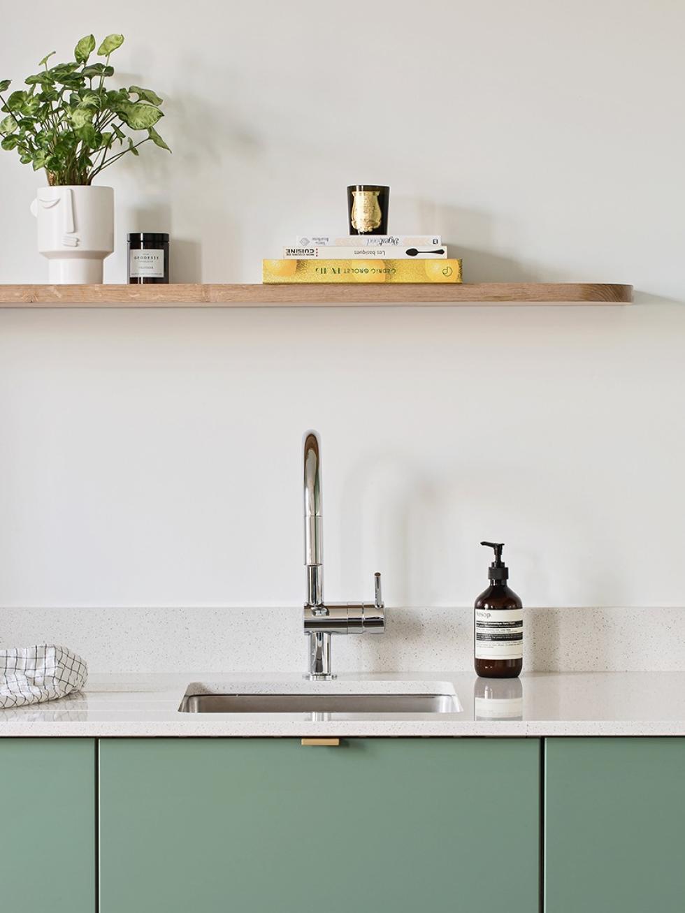 Wooden floating shelf