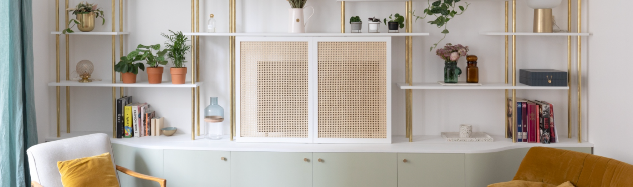 Create a TV stand with Ikea cabinet frames