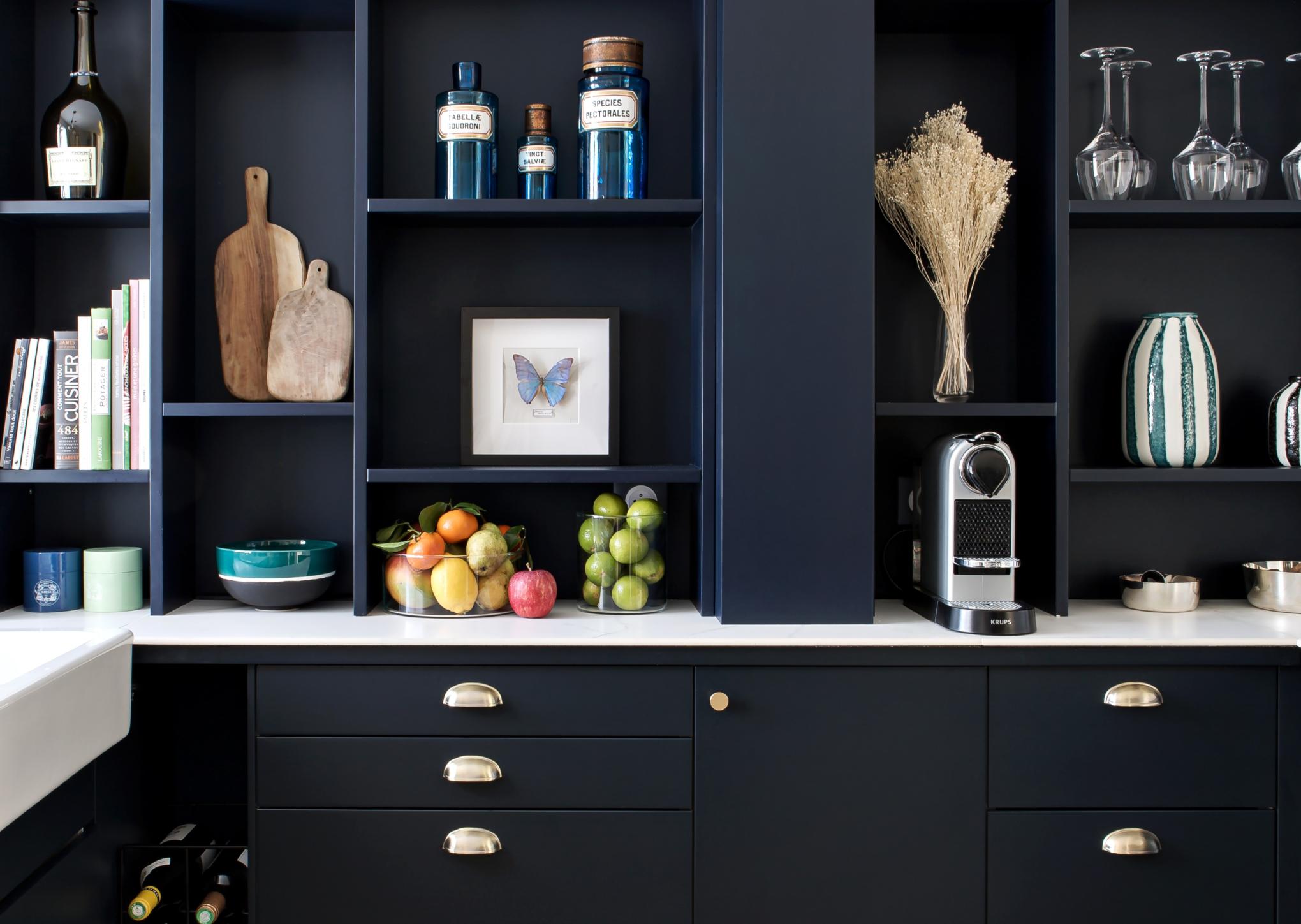 Cuisine avec façades Bleu nuit