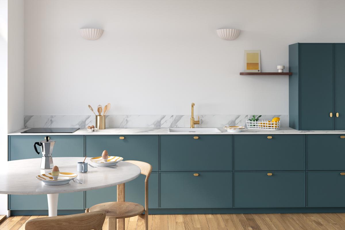 Curved floating shelf