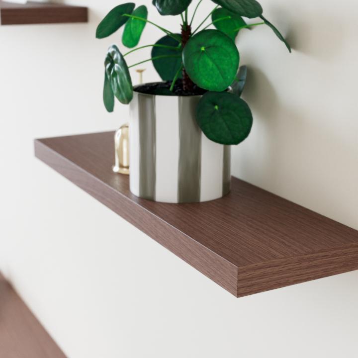 Square floating shelf