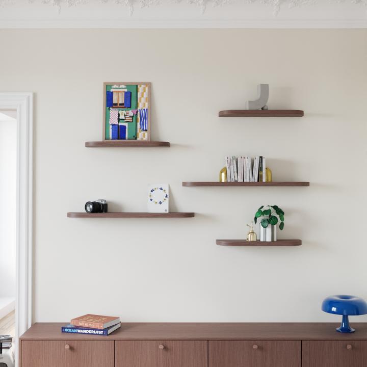 Double Curved floating shelf