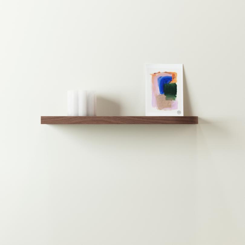 Curved floating shelf