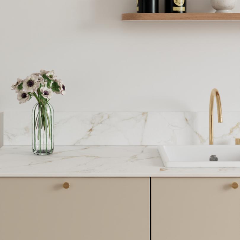 Backsplash Gold Marble