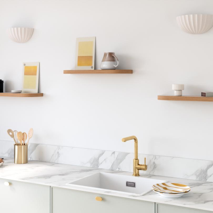 Double Curved floating shelf