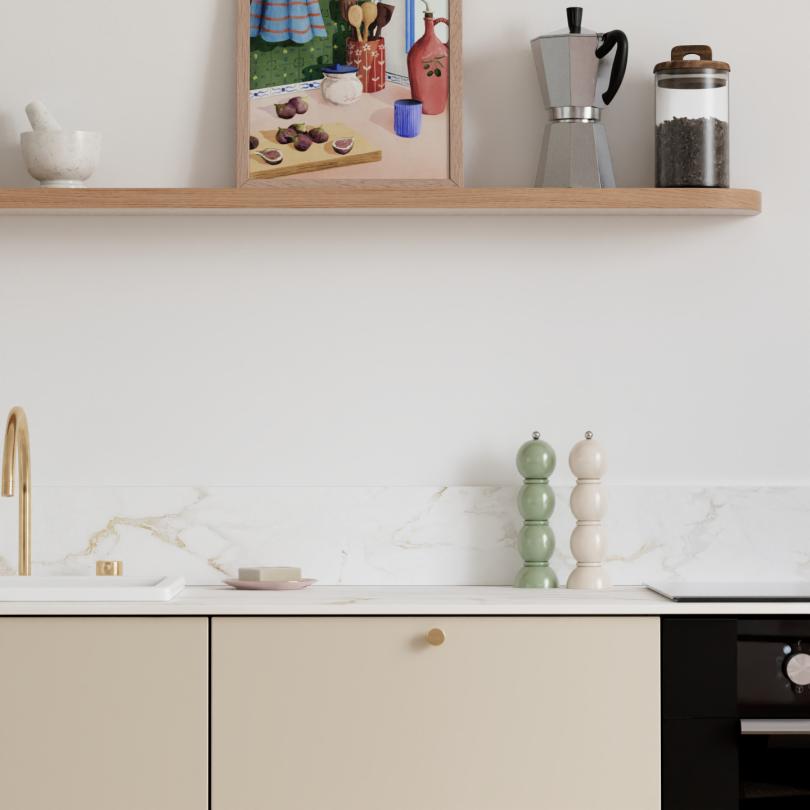 Backsplash Gold Marble