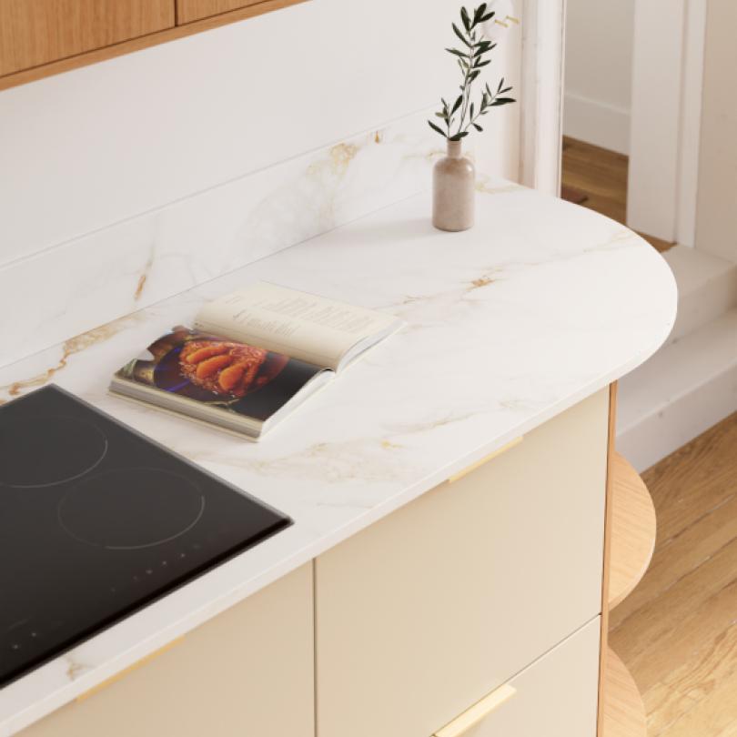 Worktop Curved Gold Marble
