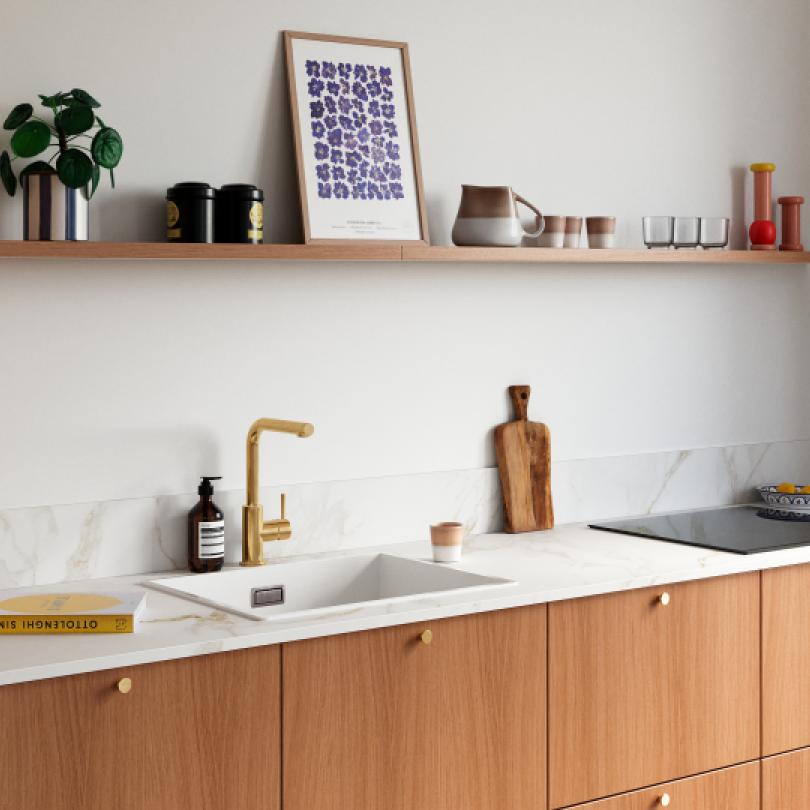 Backsplash Gold Marble