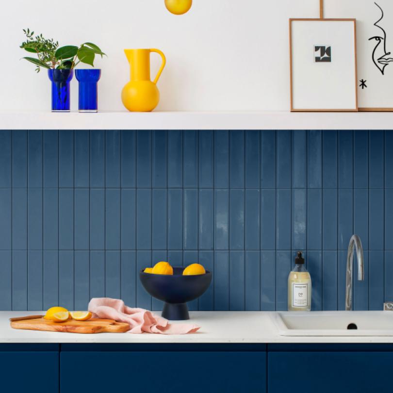 Keramik-Wandfliesen | Blau 03 - Bleu gris