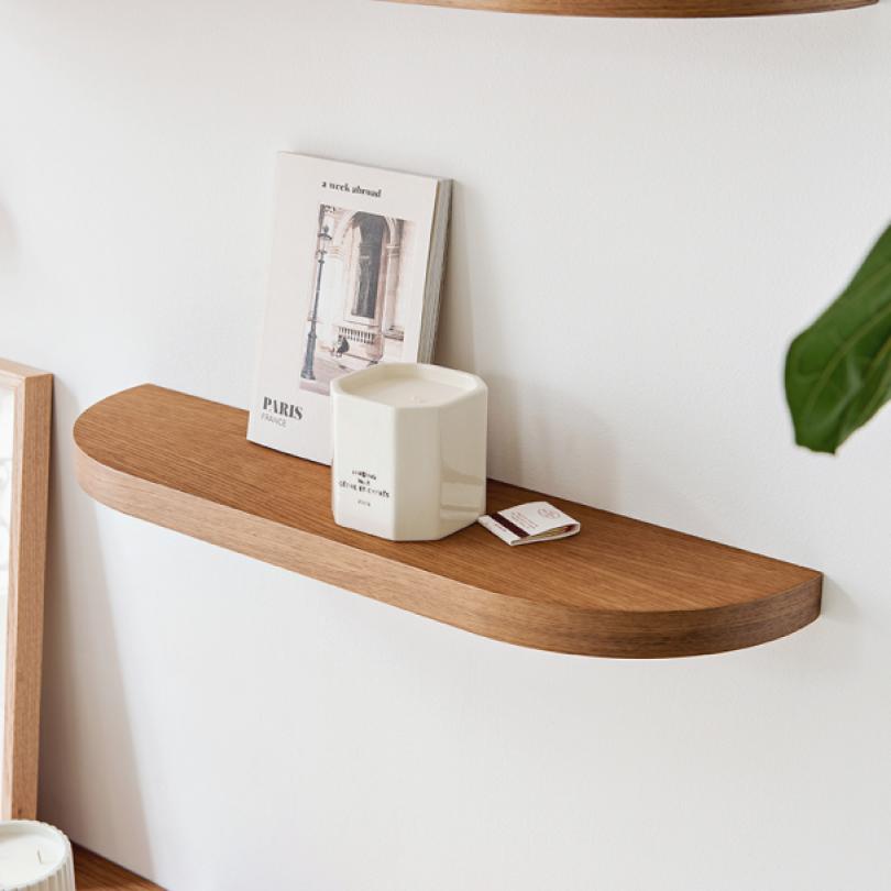 Double Curved floating shelf