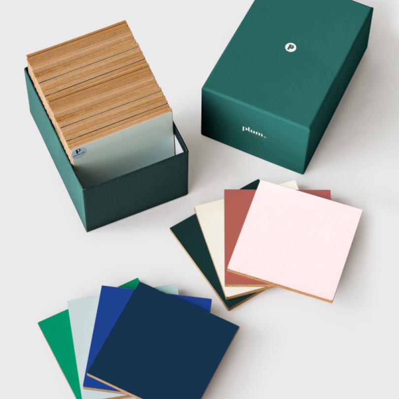 Coffret chêne peint