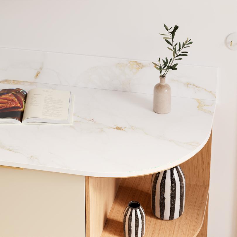 Worktop Curved Gold Marble