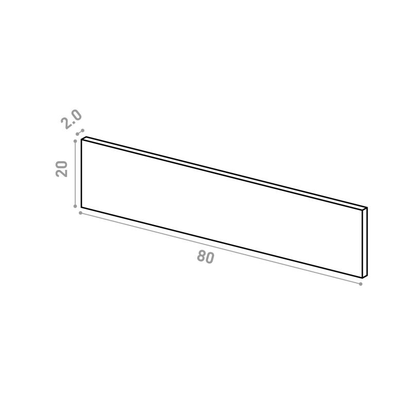 Drawer 80x20cm