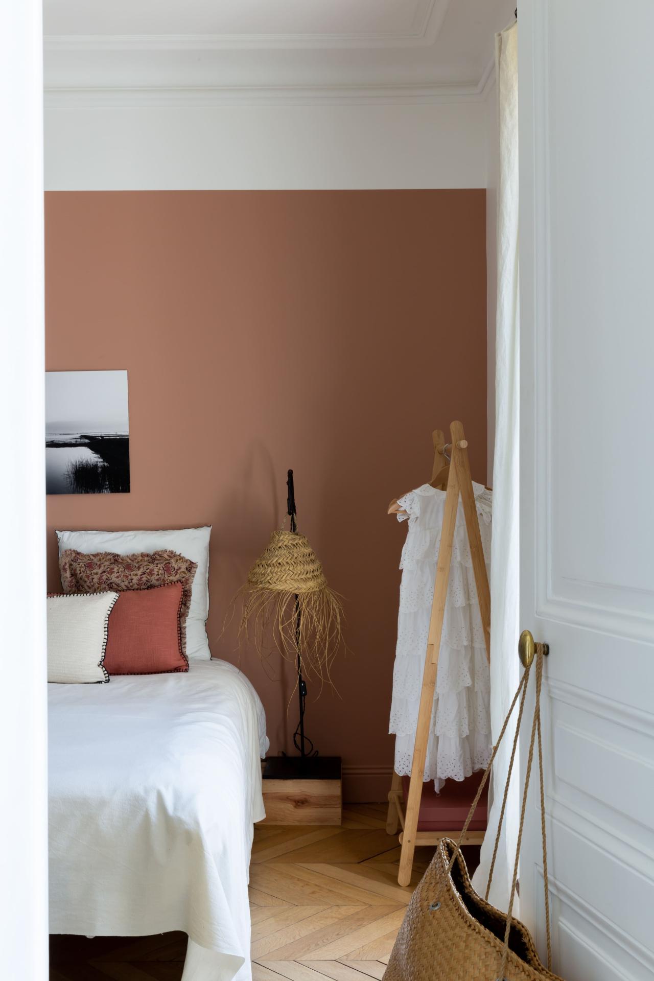 Chambre rose bicolore