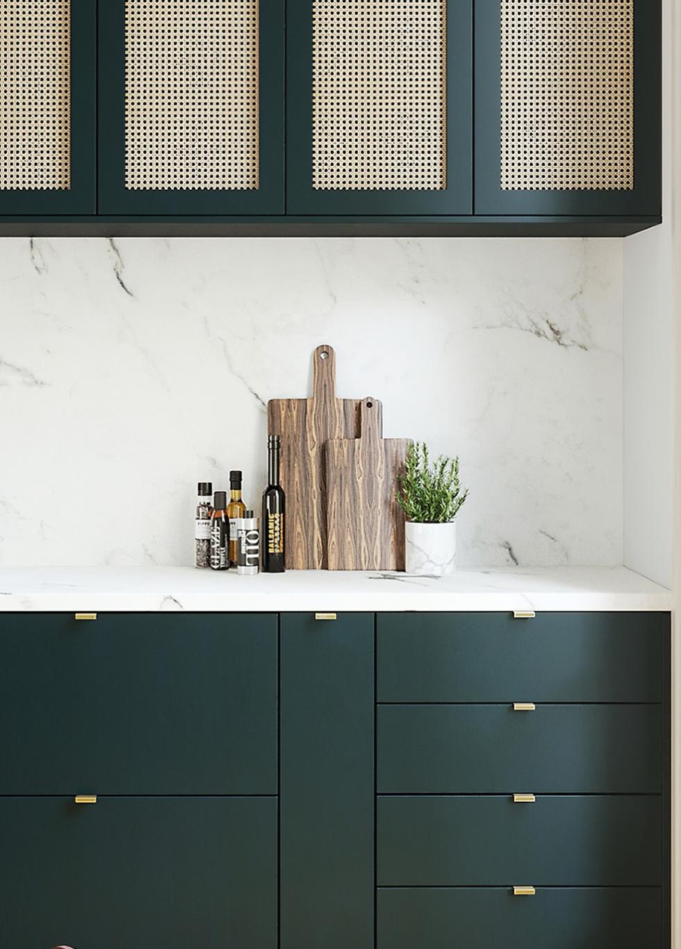 Moodboard Noyer naturel et Laiton
