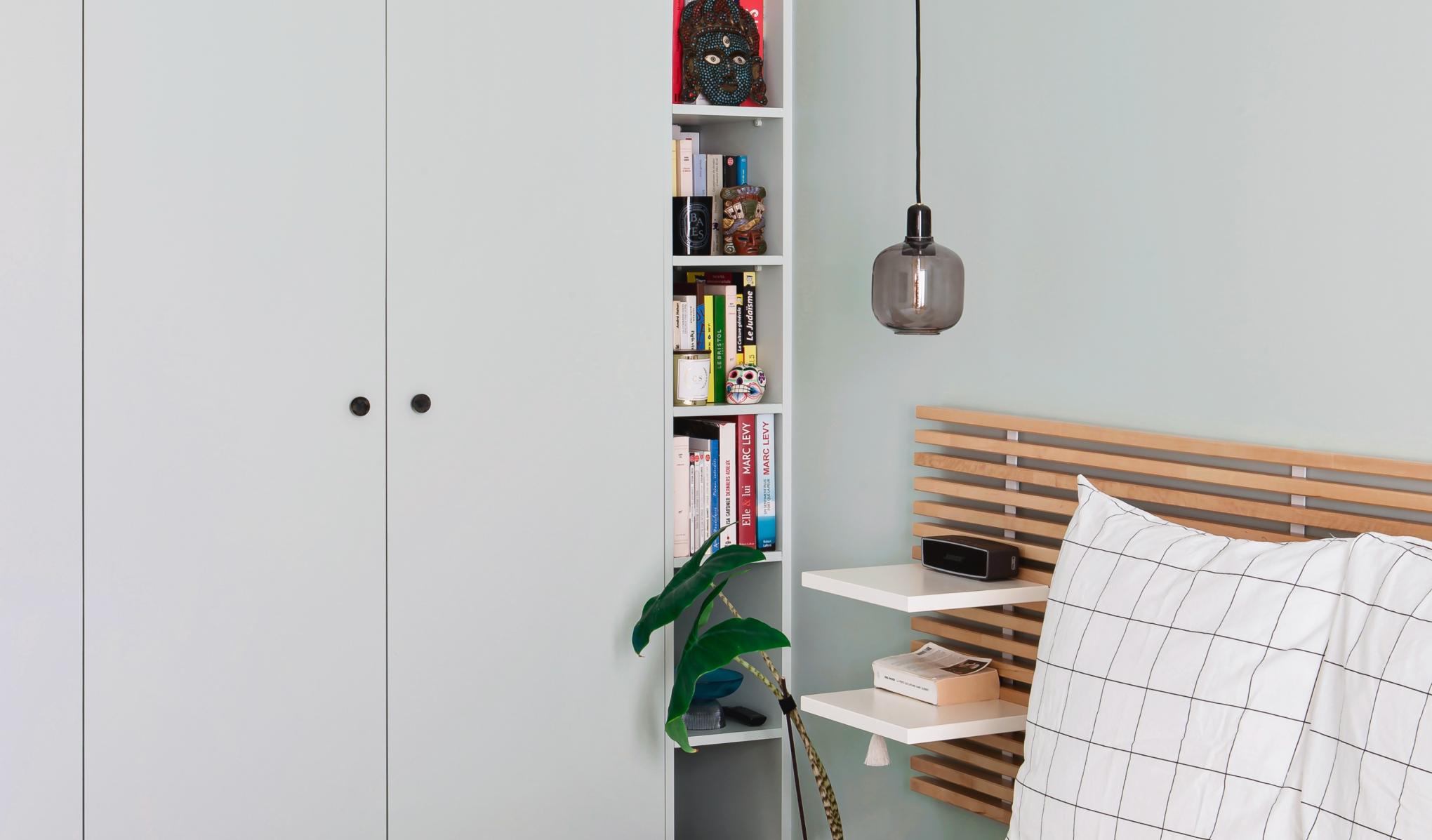 Built-in Wardrobe in Green 01 - Amandier grisé