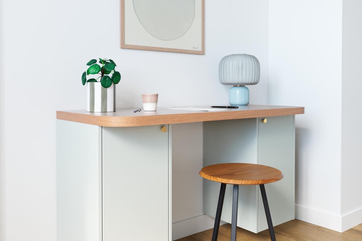 Plateau Curved Chêne miel