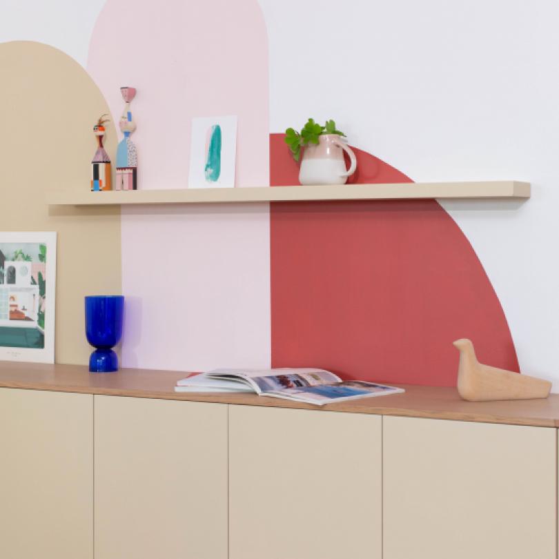 Peinture murale Beige rosé