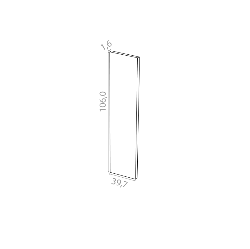 Cover panel 39x106cm